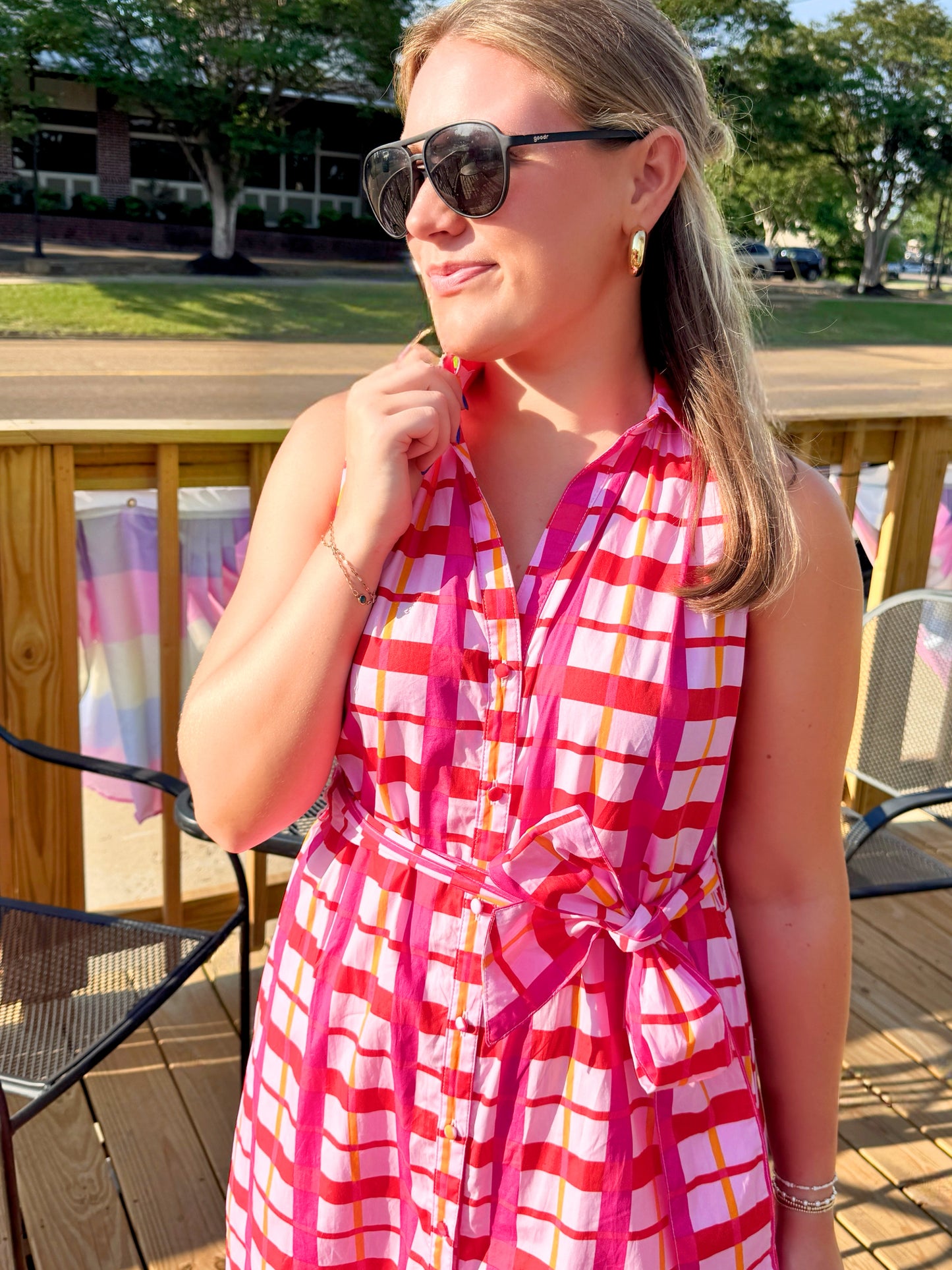 Pink Check Maxi By Sugarlips