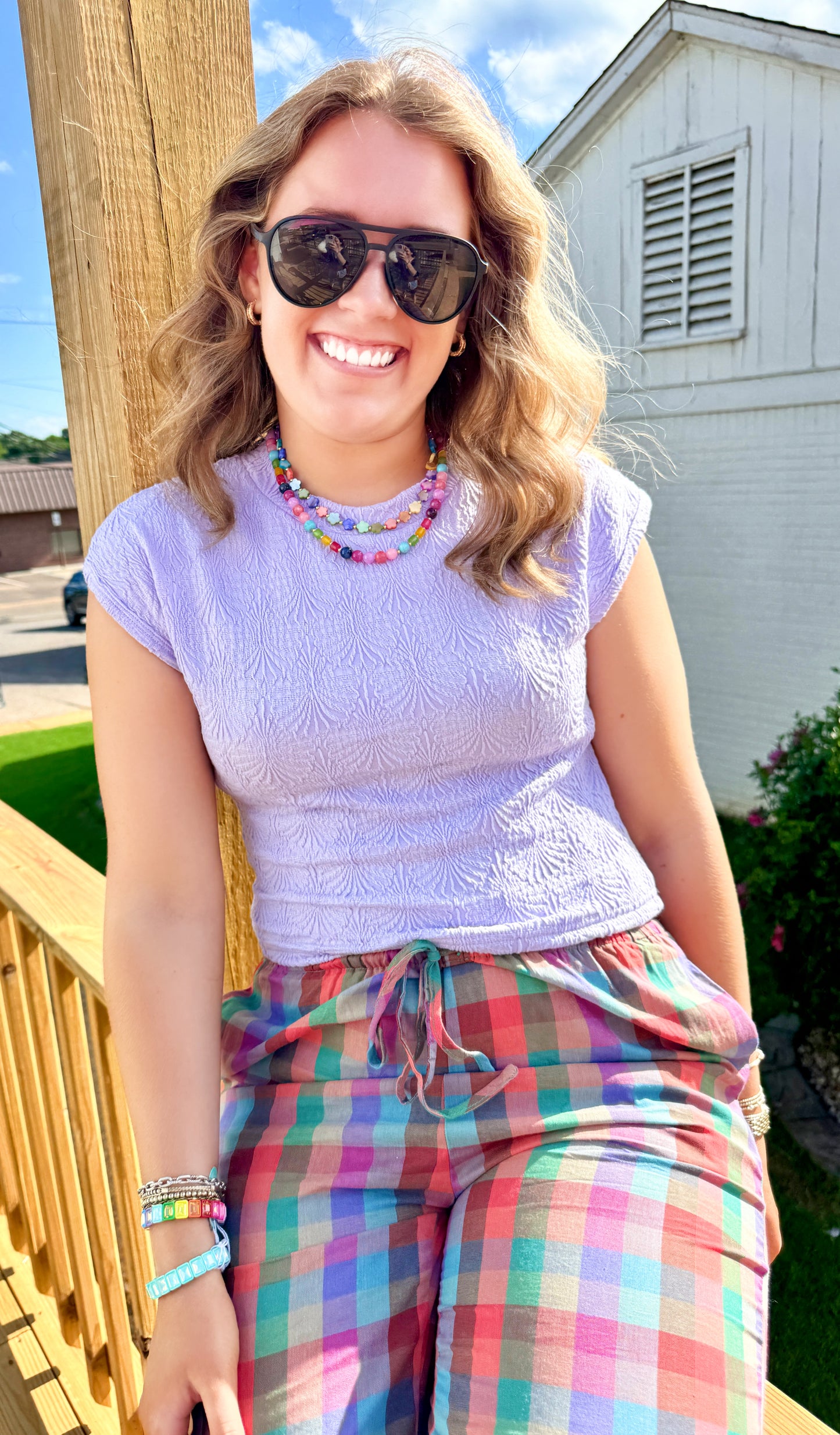 Harley Cap Sleeve Tee (Purple)
