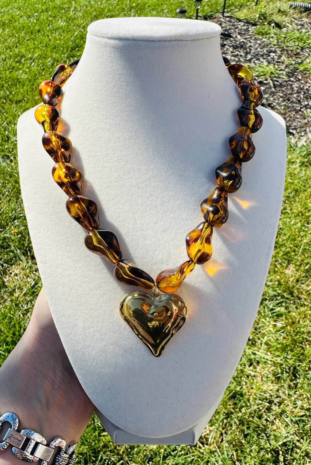 Leopard Luxe Heart Necklace