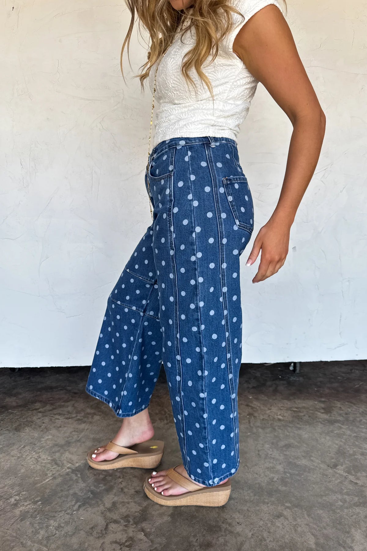 The Darling Dot Barrel Jeans