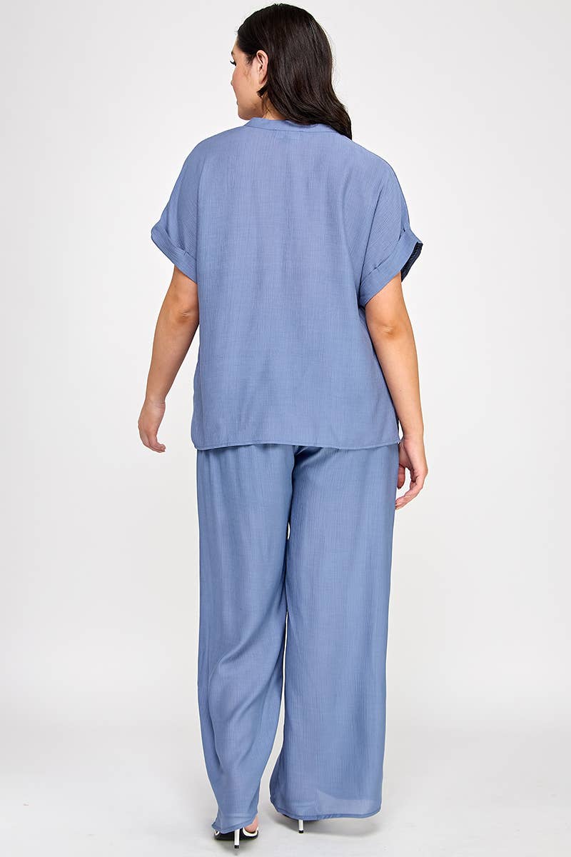 Karlie Breezy Short Sleeve Set (Violet)