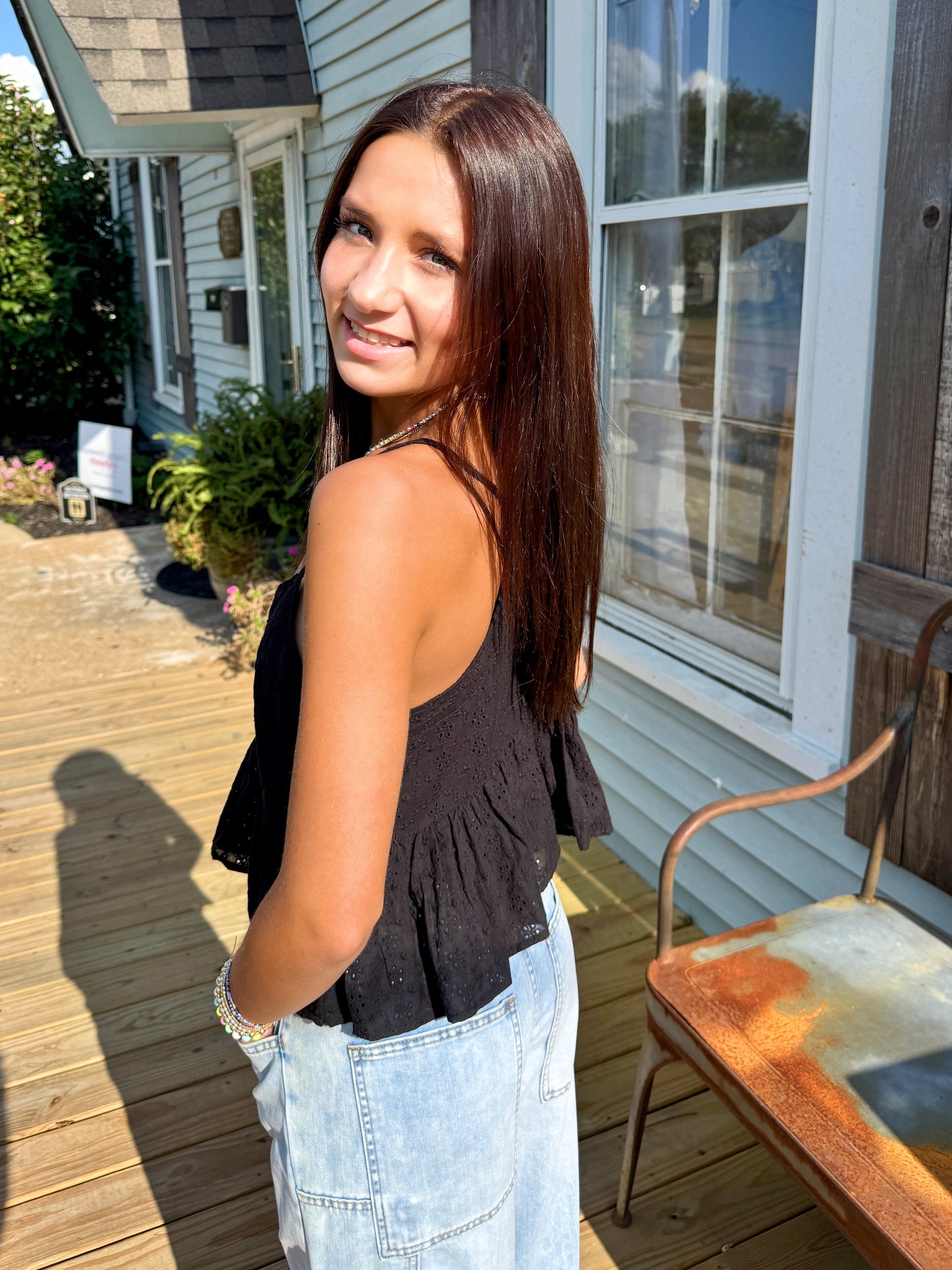 Eyelet Tank (Black)