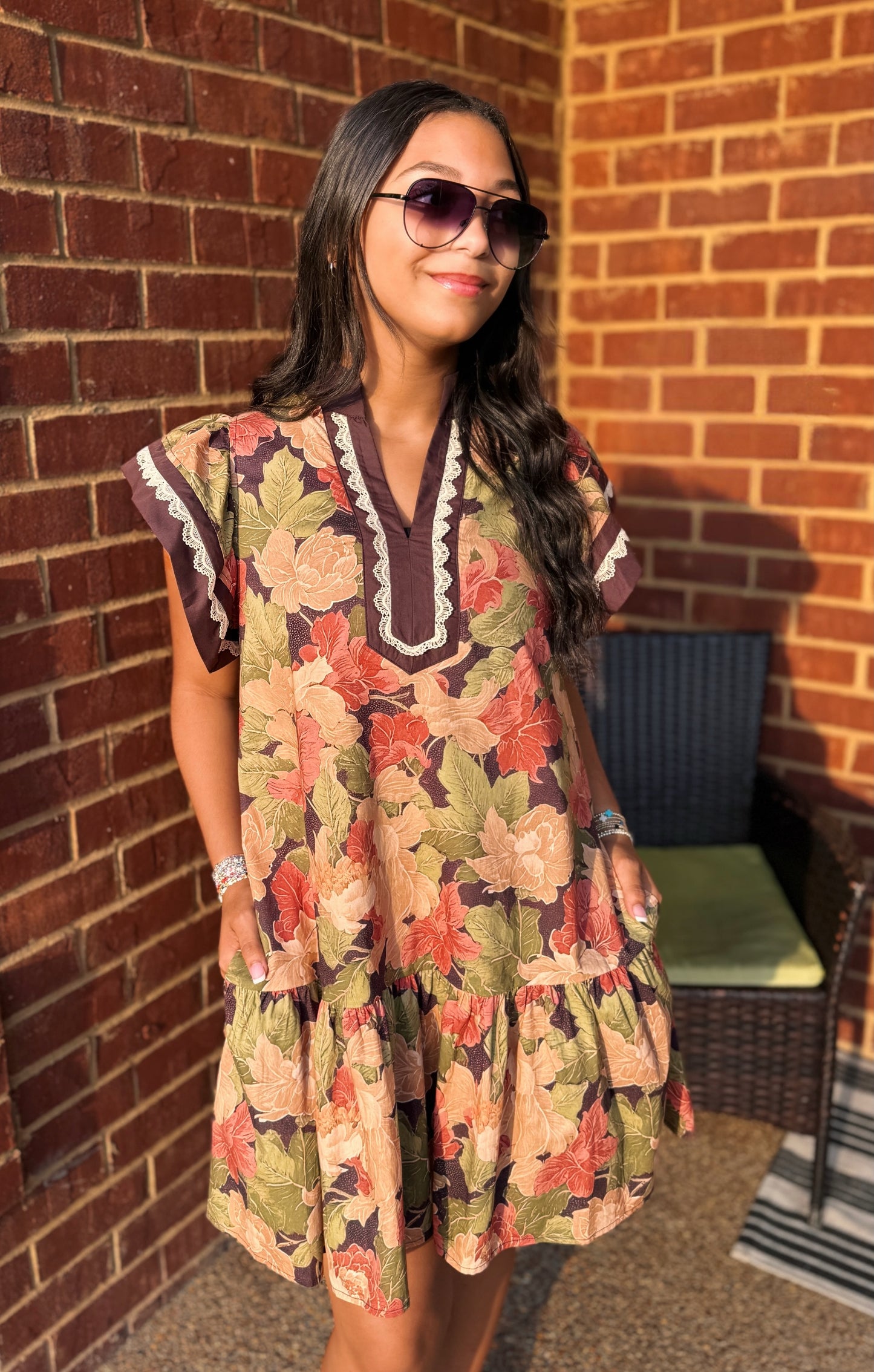 Maple Leaves Dress (Brown)