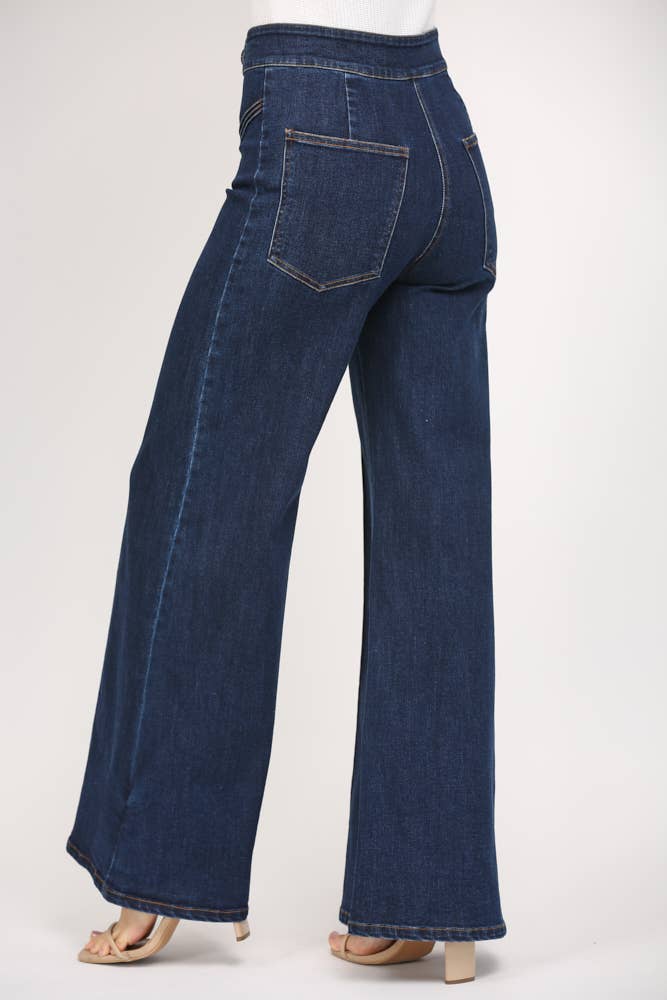 Vintage Vibes High Rise Flare (Dark Wash)