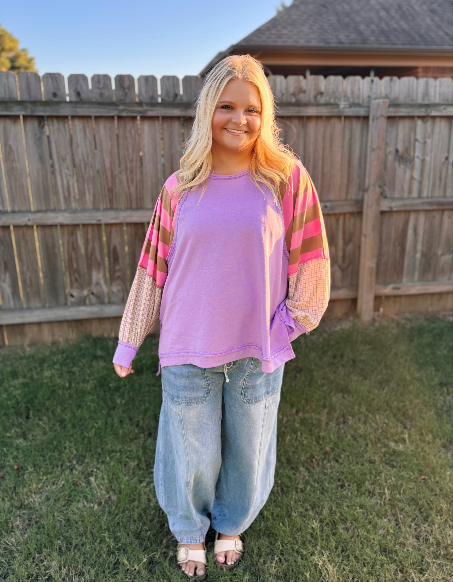 Bright Contrast Colorblock Top