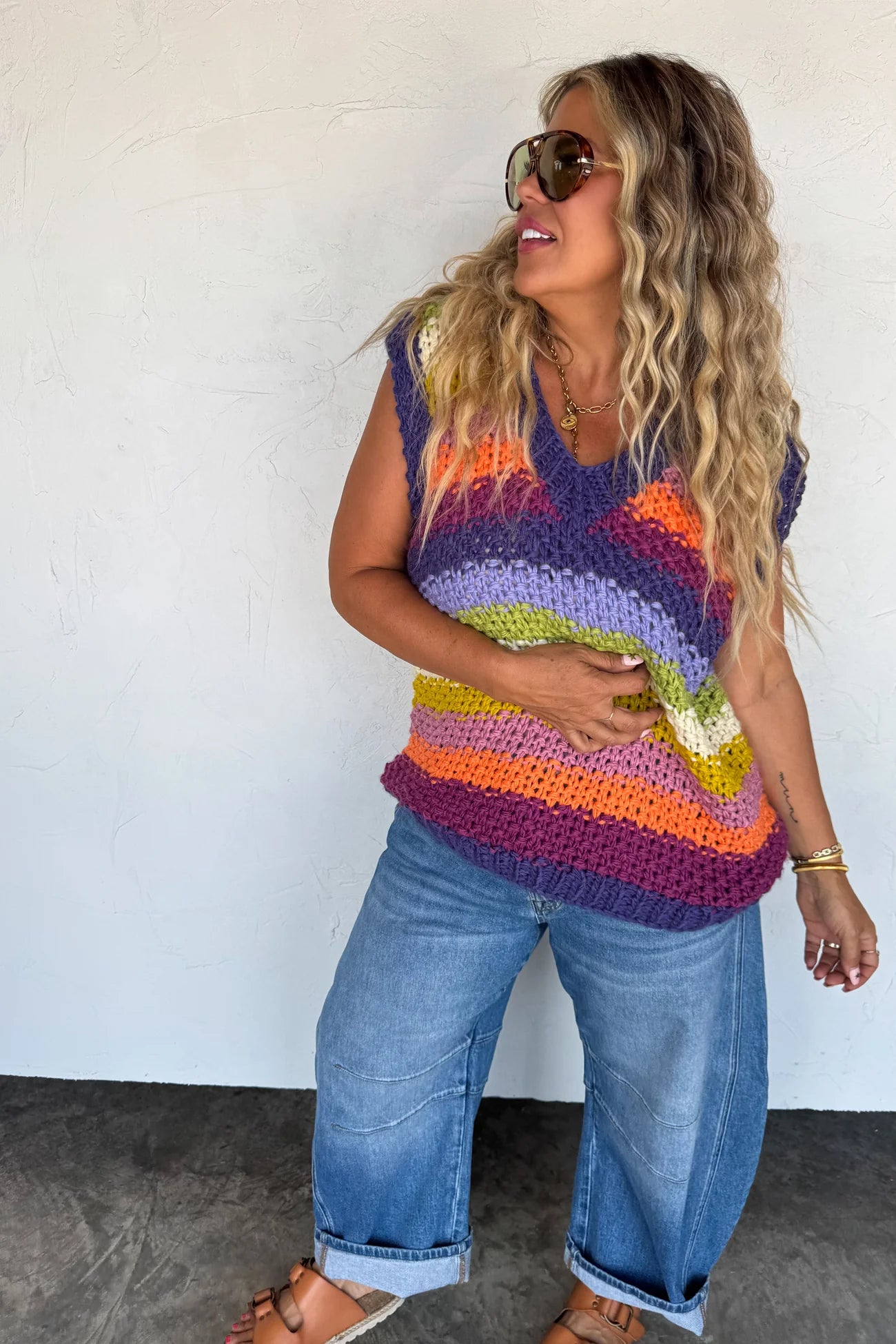 Charlotte Sweater Vest (Purple)