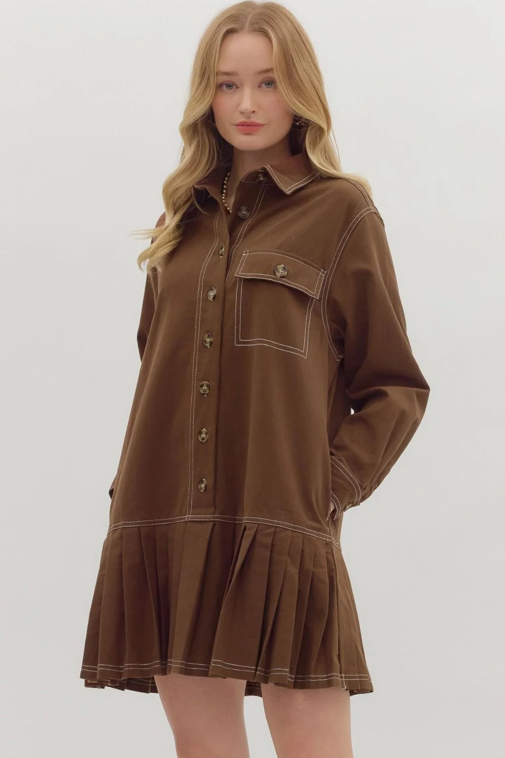 Lula Midi Dress (Brown)