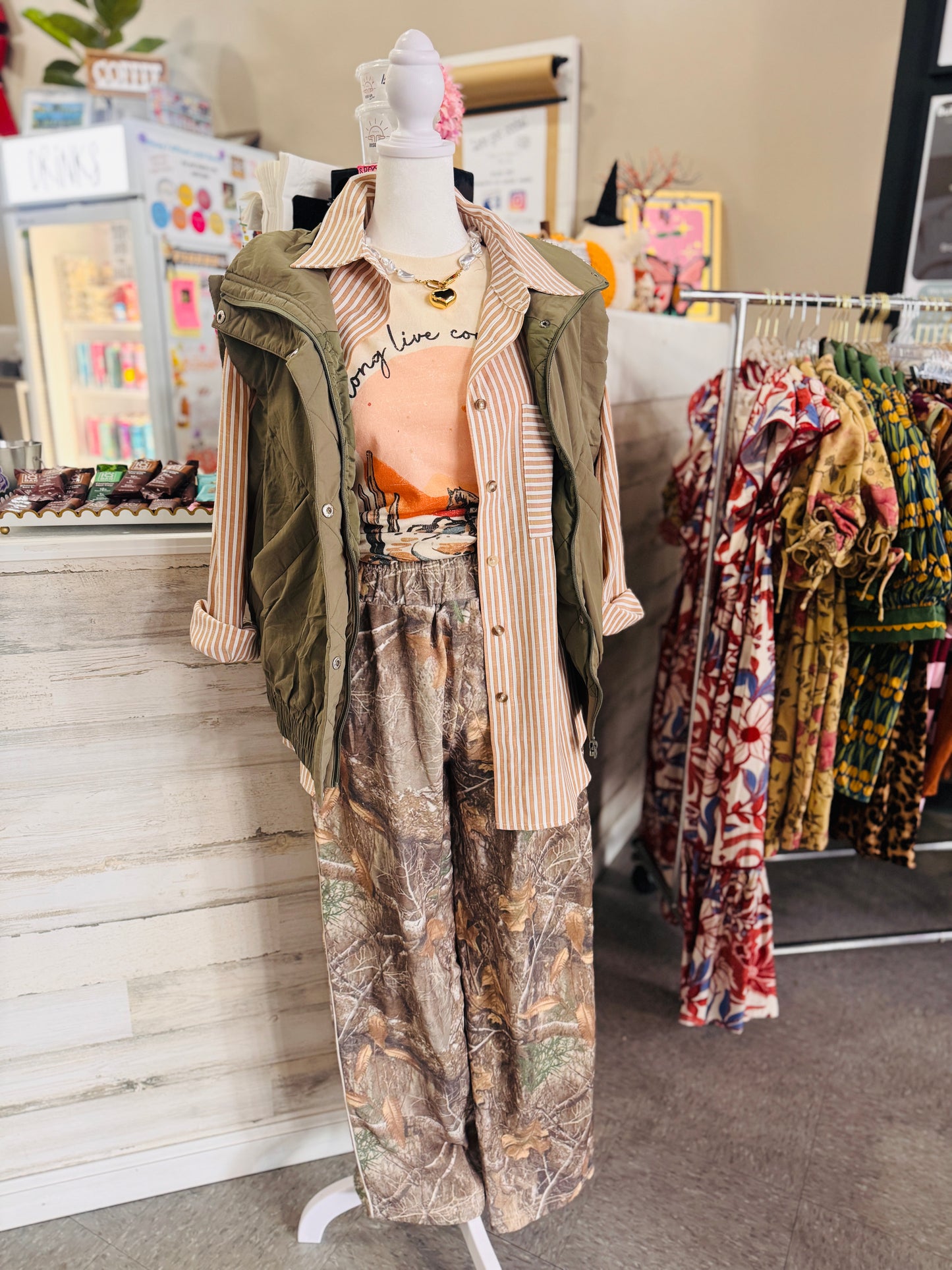 Drift Away Wide Leg Camo Joggers