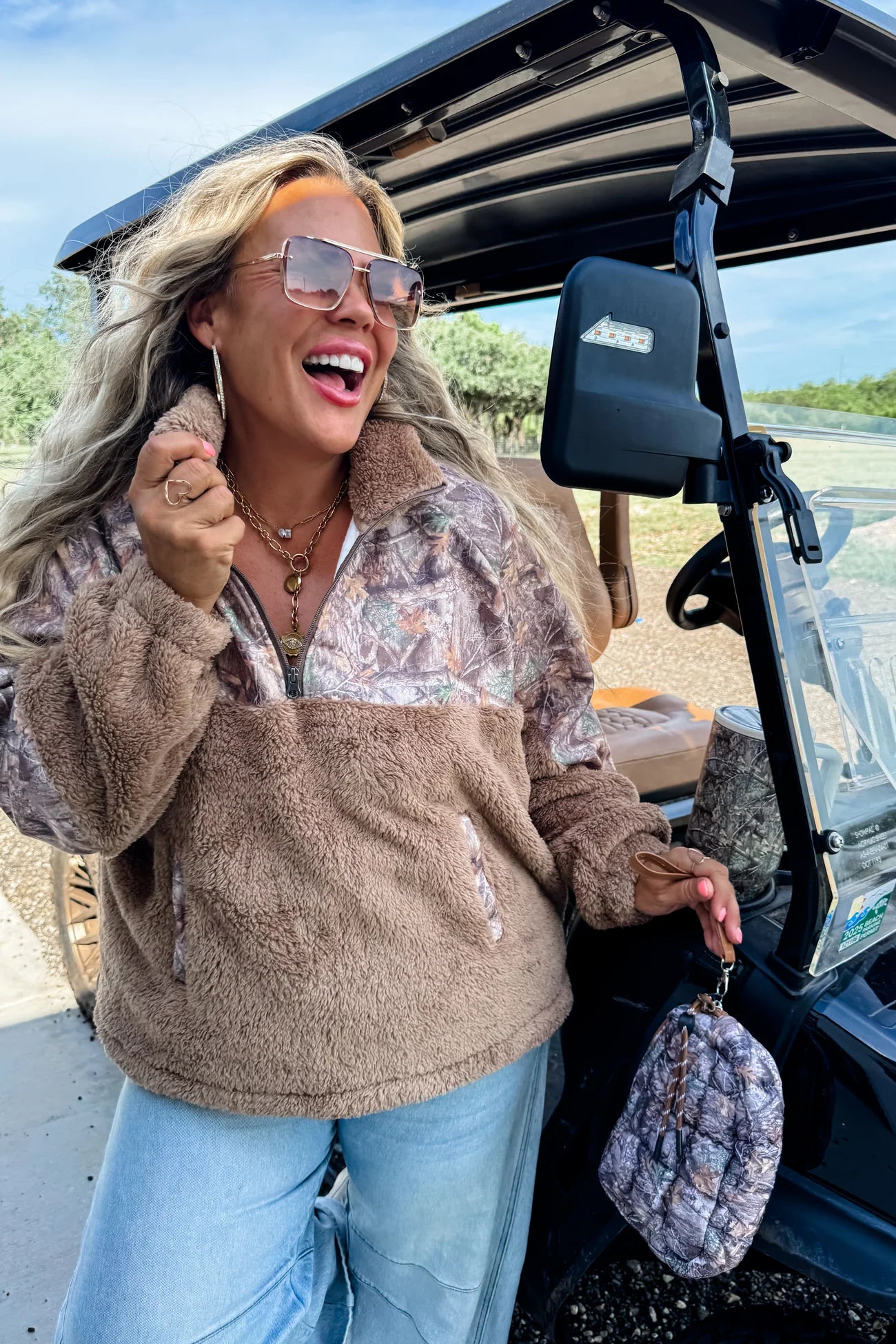 Camo Sherpa Pullover