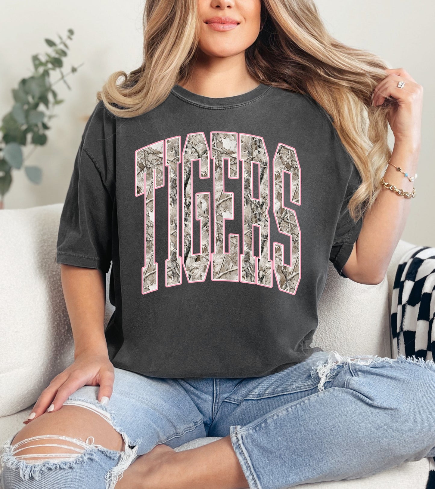 Tiger Camo Graphic Tee (Pepper) PREORDER ETA 3/15