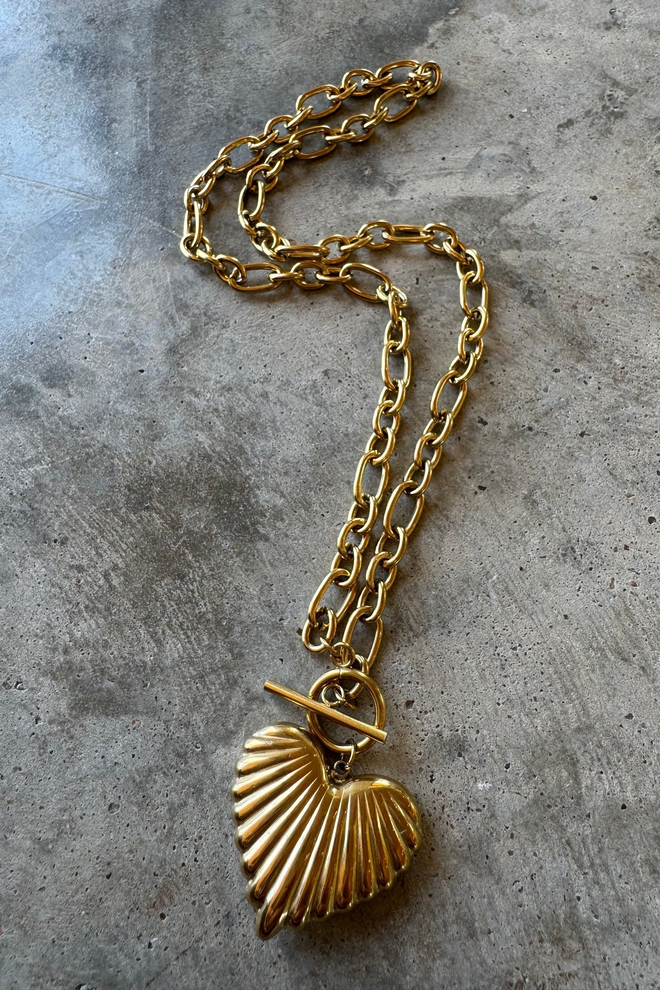 Shell Heart Necklace ( Gold)