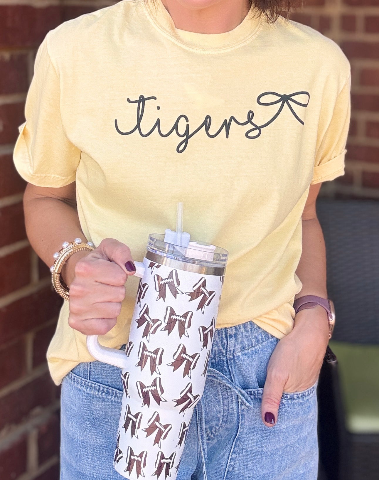 Tiger Tiny Bow Block Graphic : PREORDER (14 days)