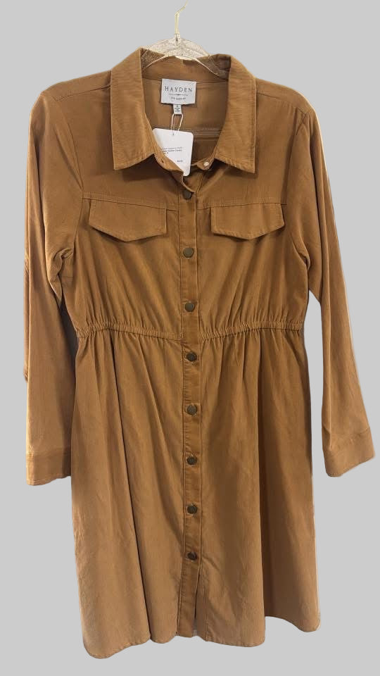 Autumn Sunrise Corded Dress (Camel)