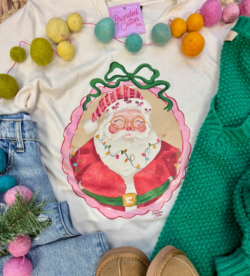 Santa Vintage Frame Graphic tee (Natural)