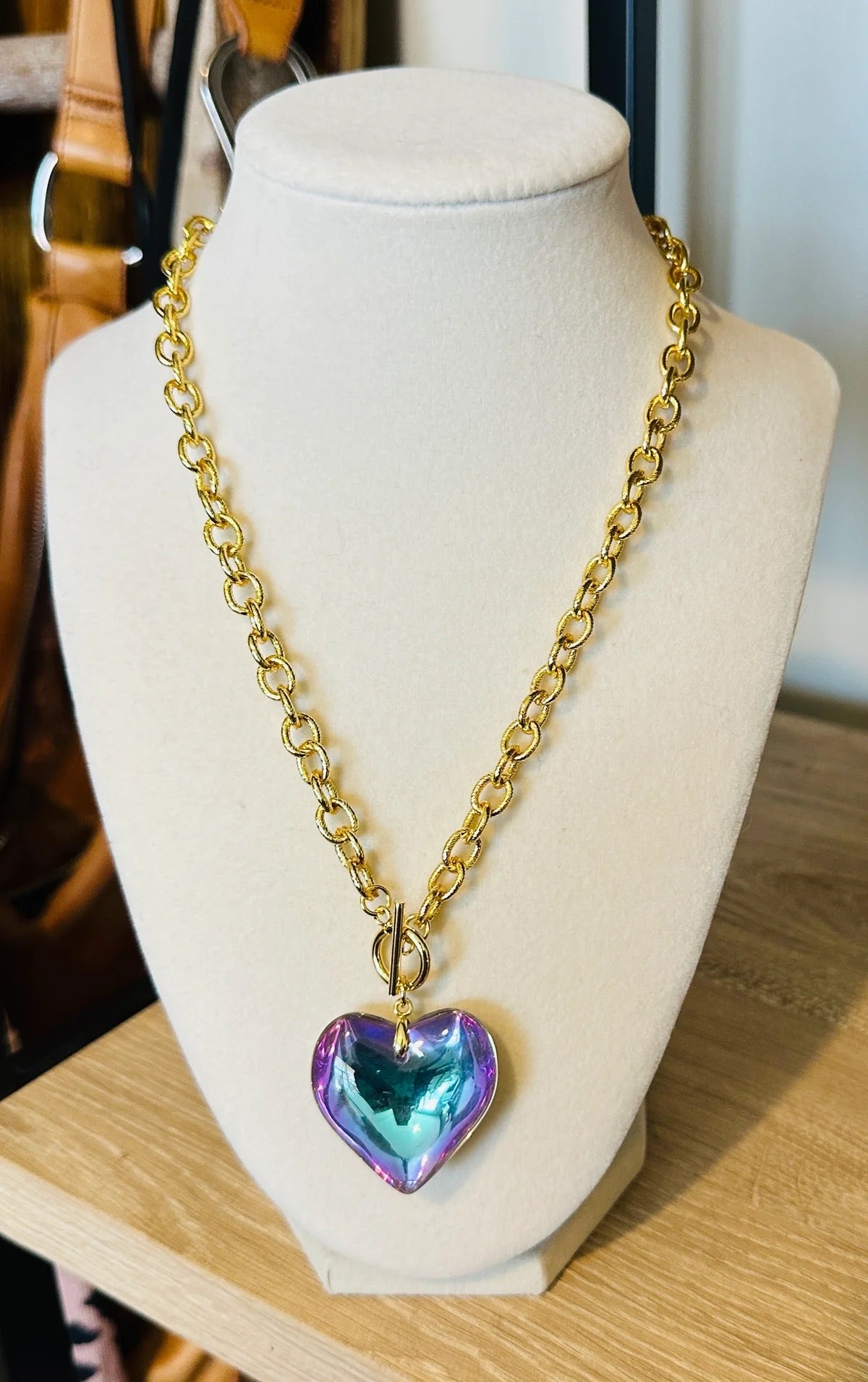 Prism Heart Toggle Necklace