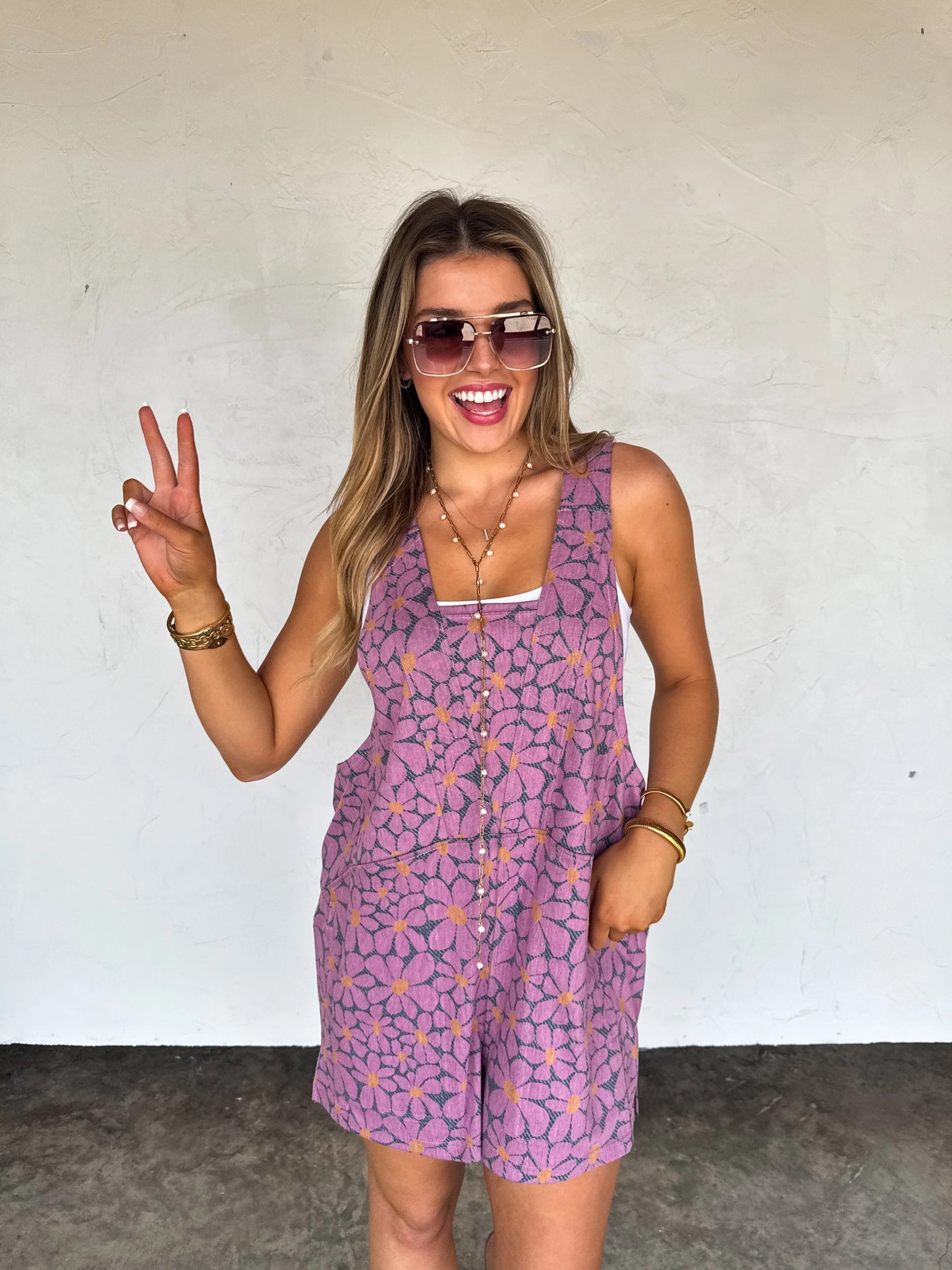 Denim Daisies Romper