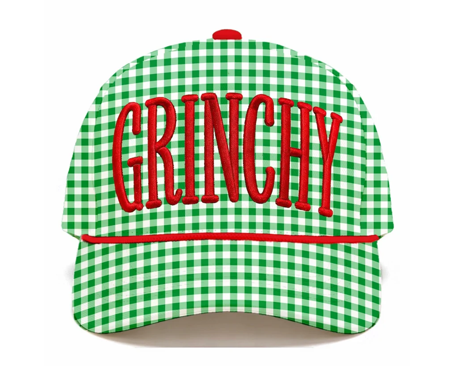 Grinchy Gingham Hat (Green)