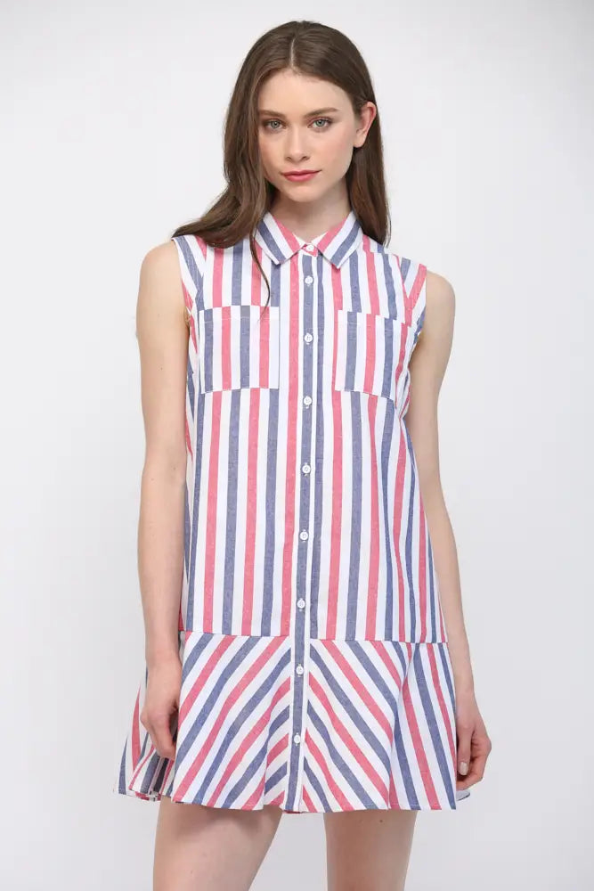 American Dream Striped Mini Dress