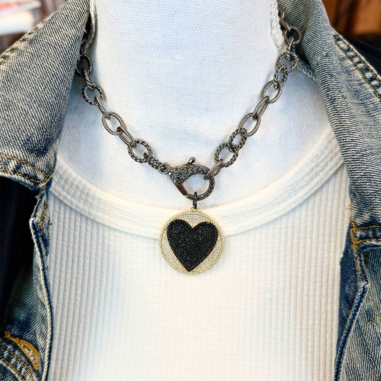 Debby Rope Chain Heart Necklace