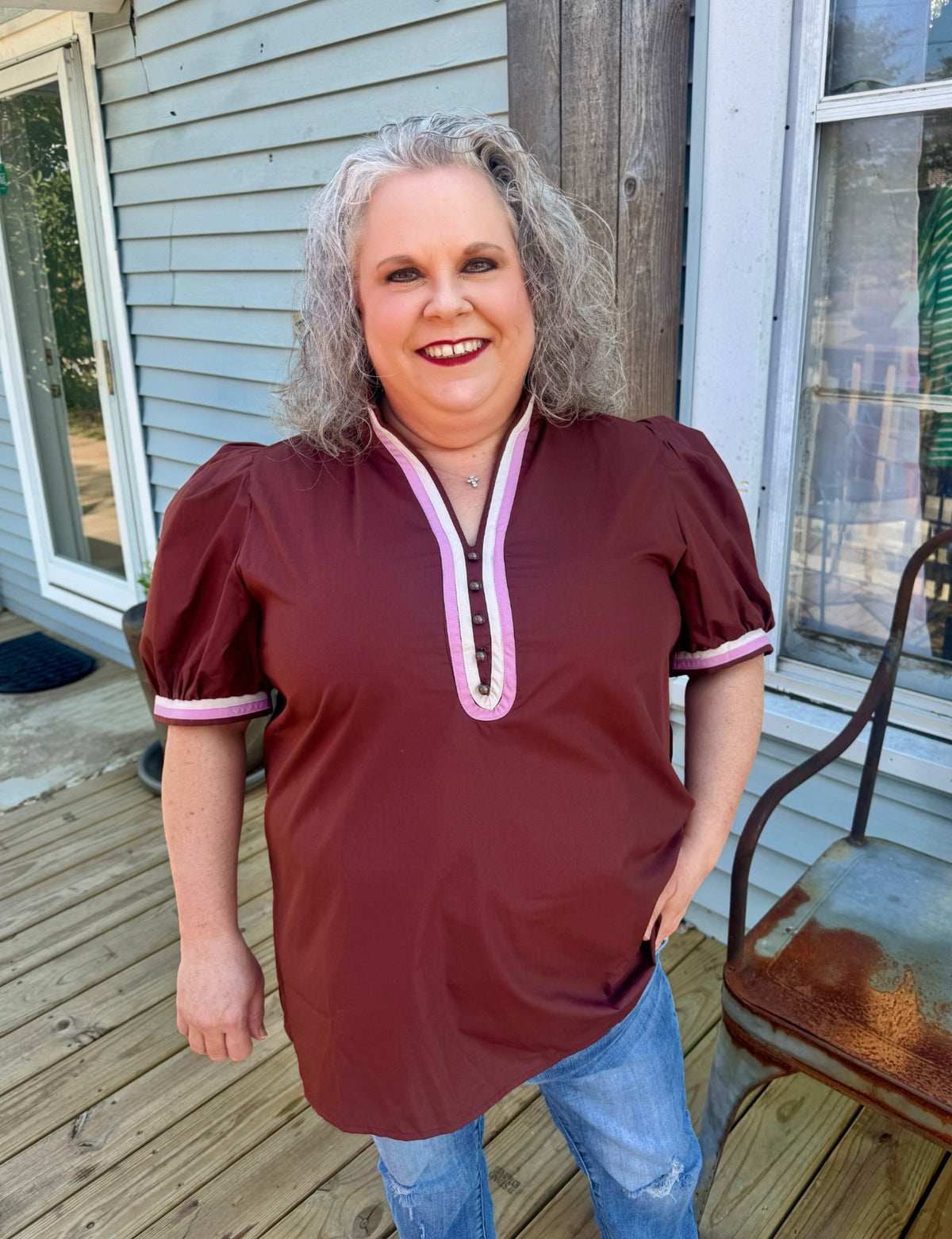 Neapolitan Blouse (Chocolate Brown)