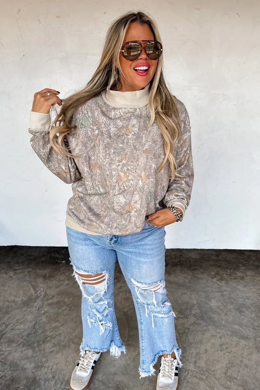 Miller Mock Neck Pullover ( Camo)
