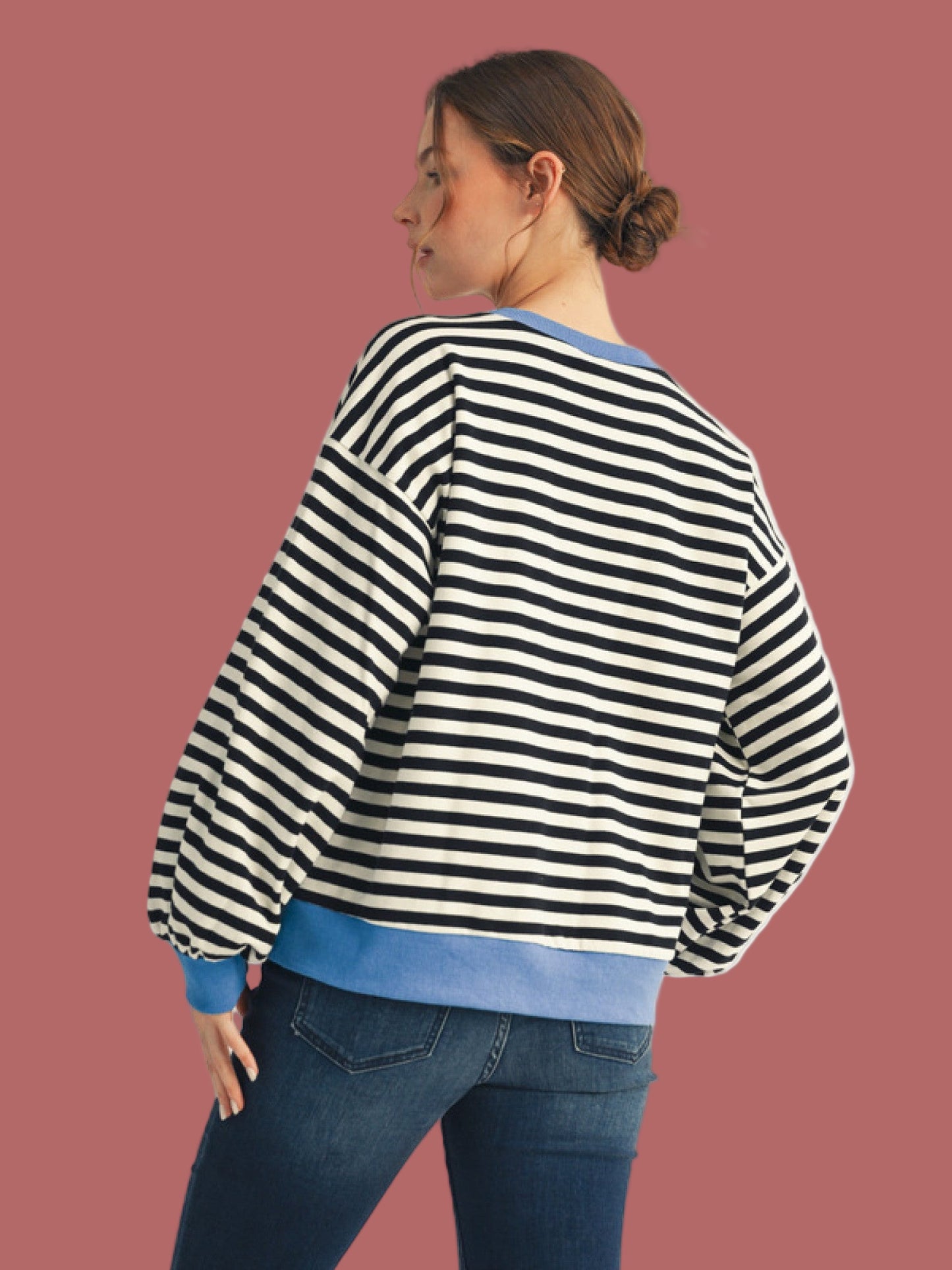 Blueberry Stripe Top