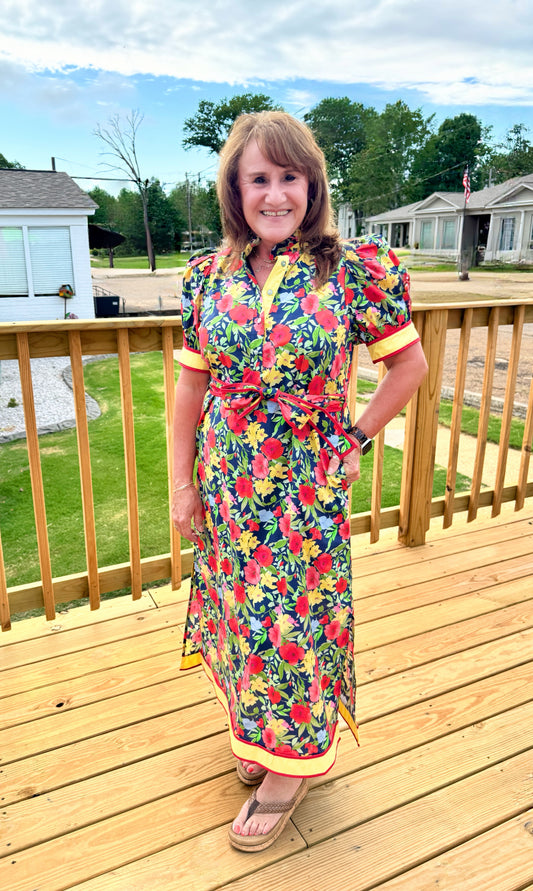 Sampson Floral Dress (Blue)