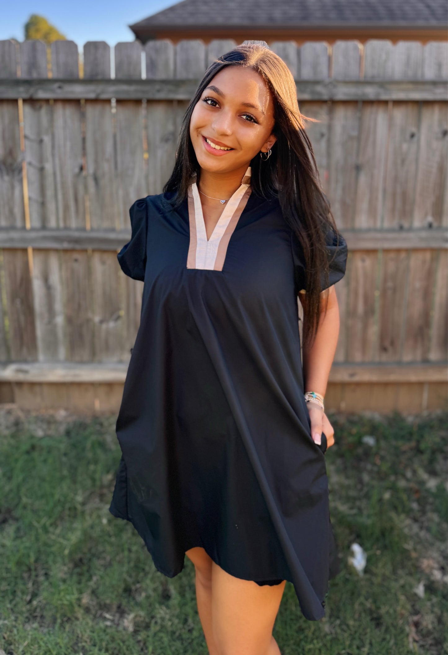 Falling For You Dress (Black)