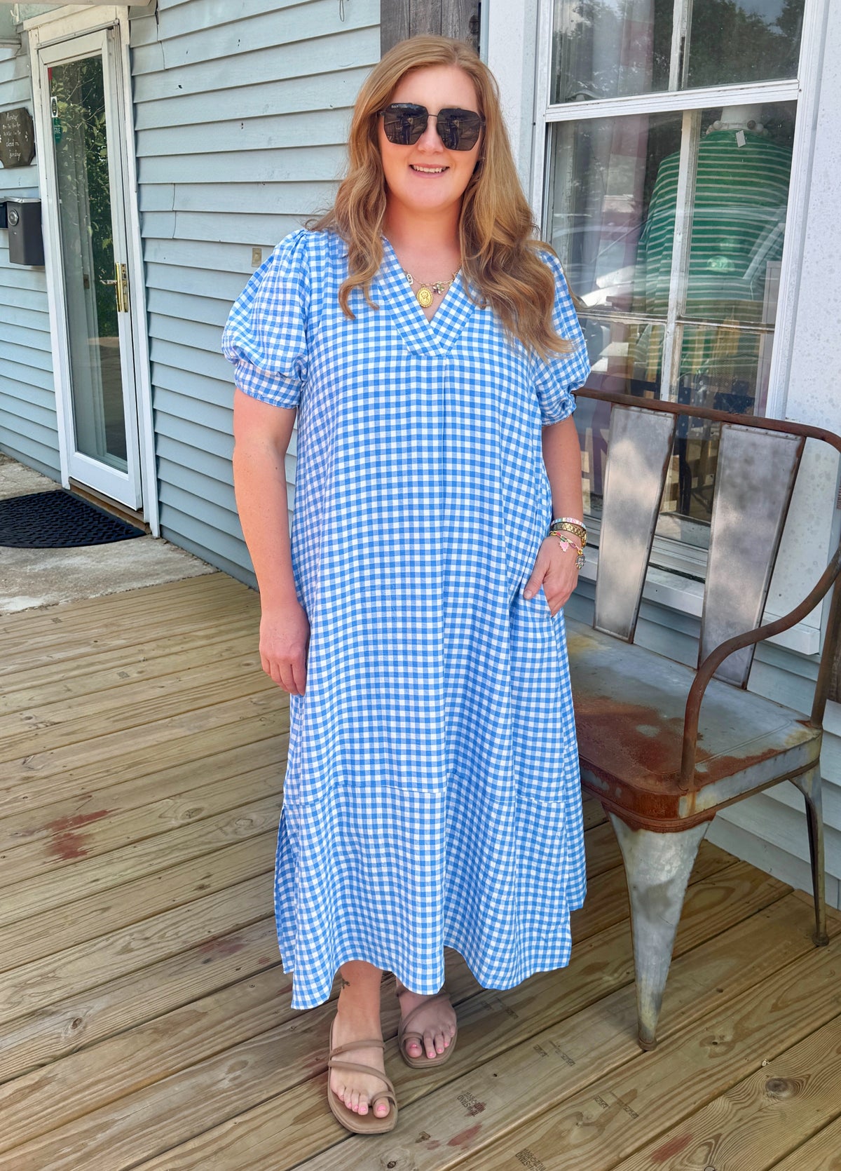 Bluebell Gingham Dress (Baby Blue)