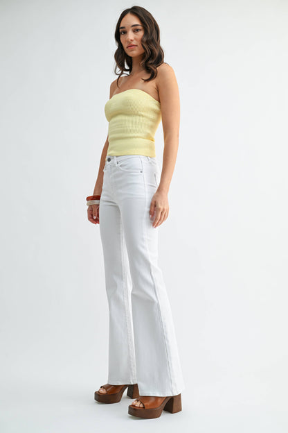 Just USA Super Stretch Flare Jeans (White)