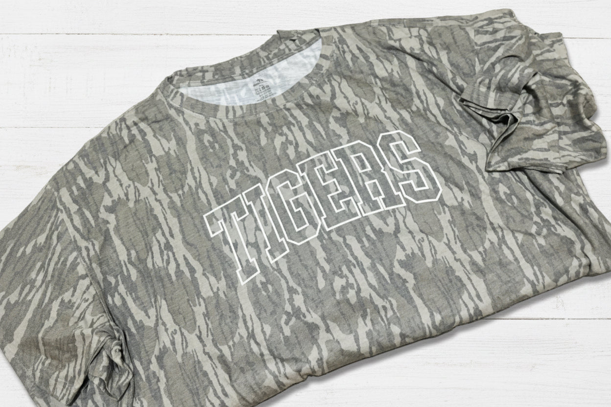 Mossy Oak Tigers White Outline Preorder ETA 8/15