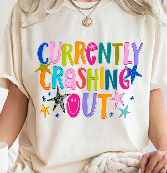Currently Crashing Out Graphic Tee (Ivory)