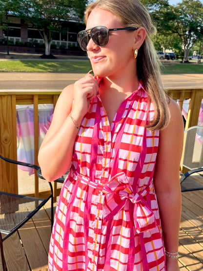 Pink Check Maxi By Sugarlips
