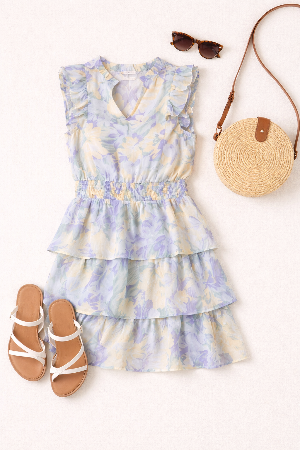Lana Flora Ruffle Mini Dress