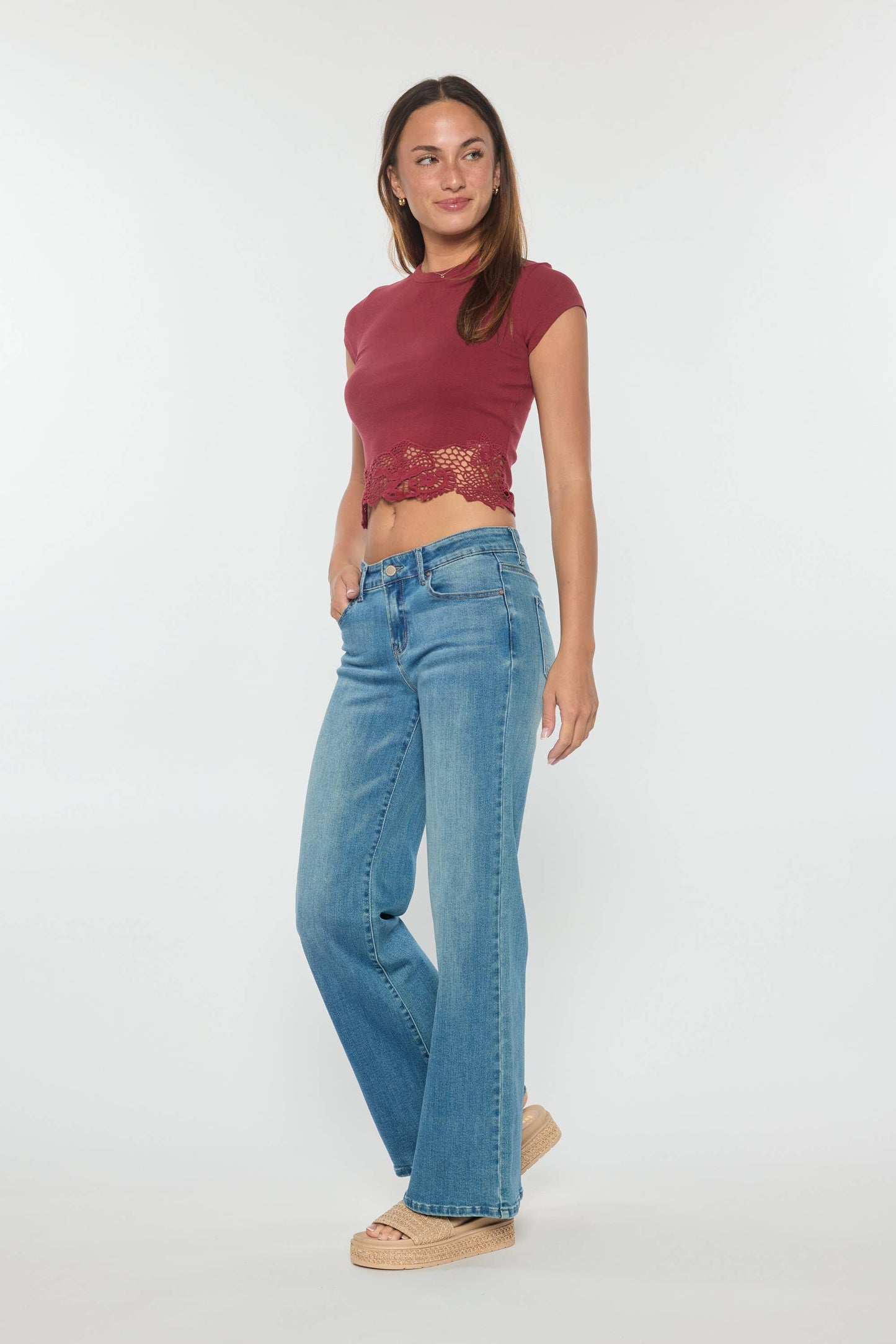 Katerina High Rise Wide Leg Jeans