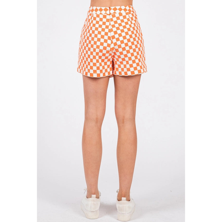 Orange You Glad Checkered Skort