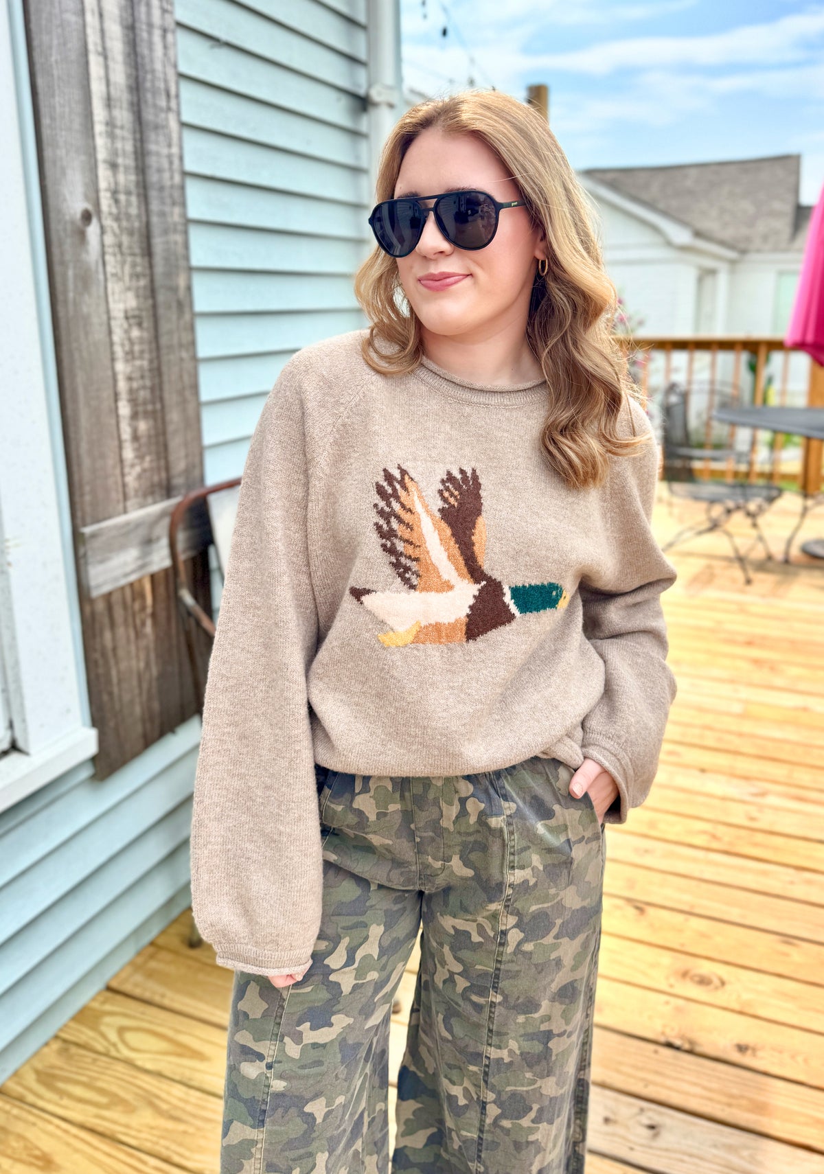 Mallard in Flight Sweater (Mocha)