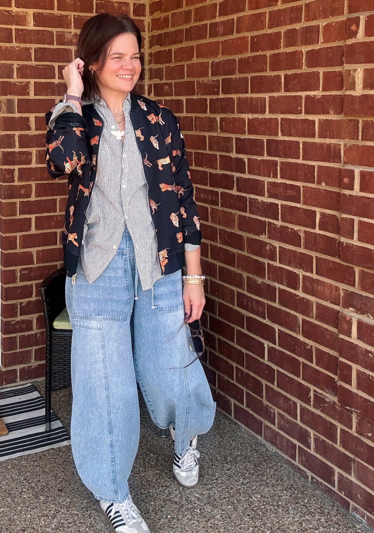 Slouchy Drawstring Barrel Jeans