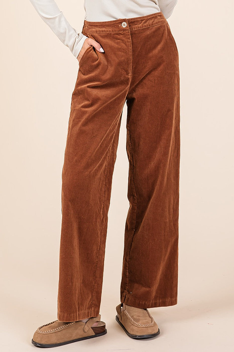Caramel Corduroy Pants