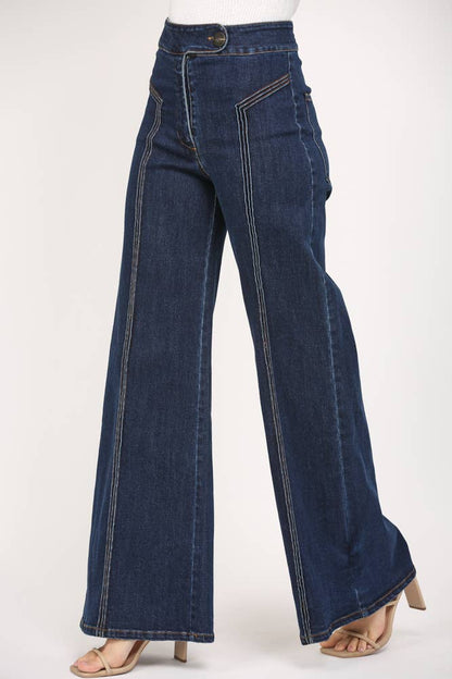 Vintage Vibes High Rise Flare (Dark Wash)
