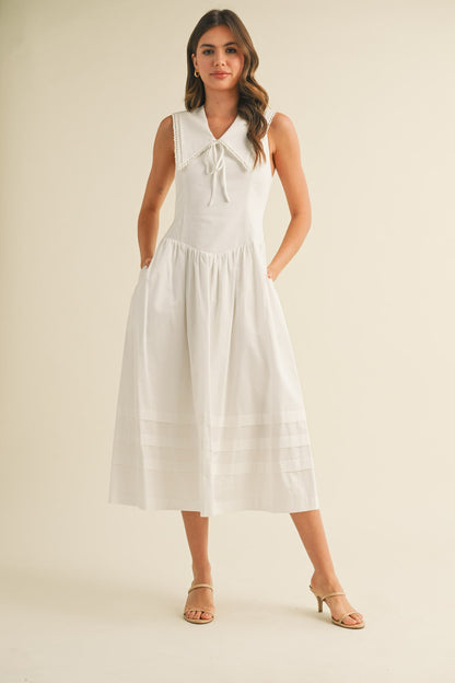 Miranda Collared Dress (White)