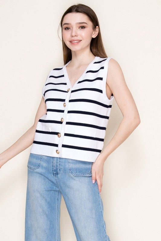 Nautical Striped Vest