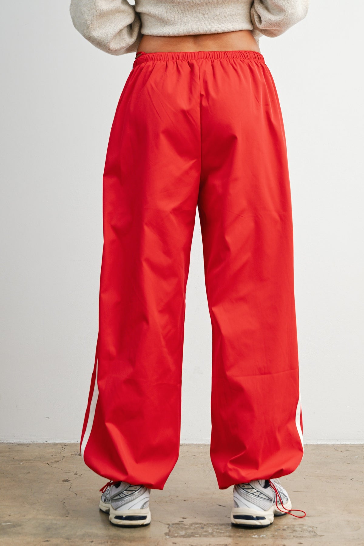 Run On By Side Stripe Joggers (Red)