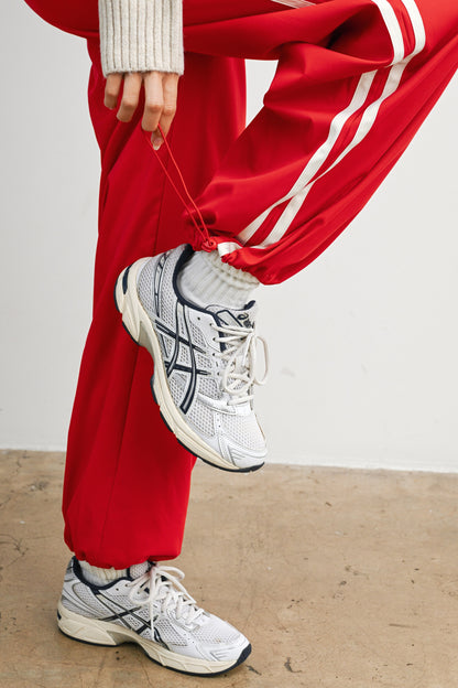 Run On By Side Stripe Joggers (Red)