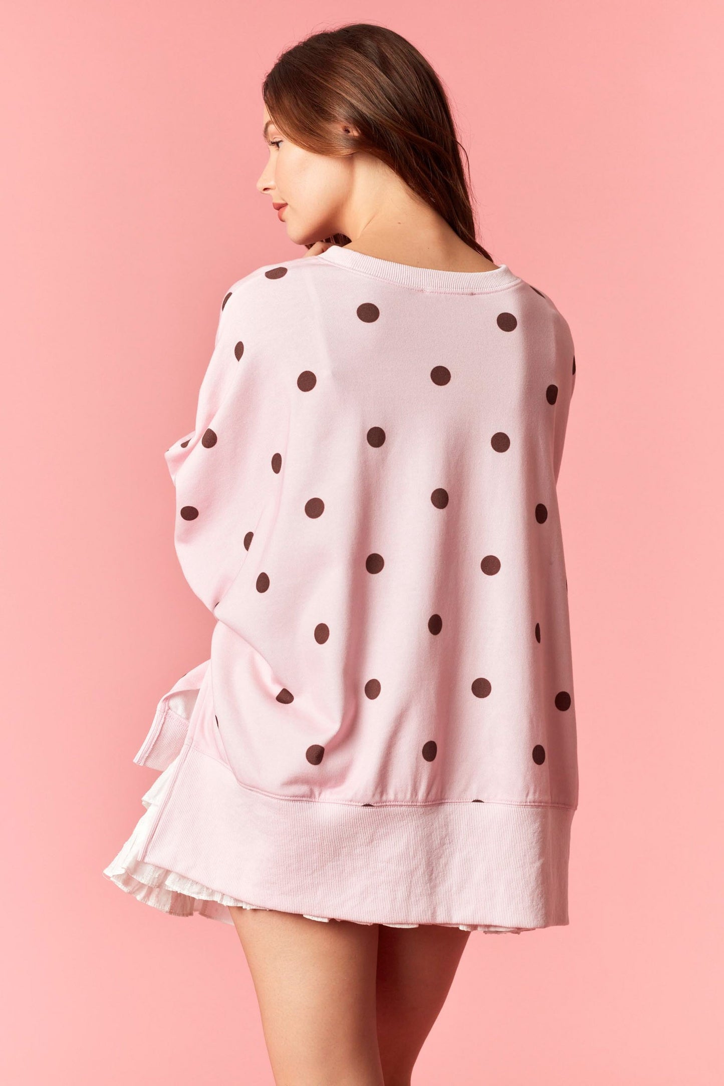 Polka Pop Pullover (Berry)