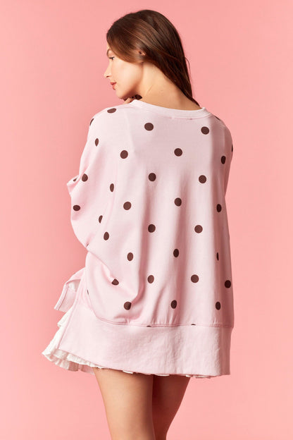 Polka Pop Pullover (Berry)