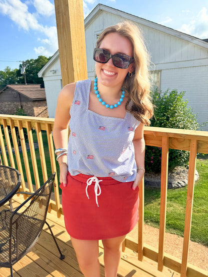 Maren Jogger Skirt (Red)