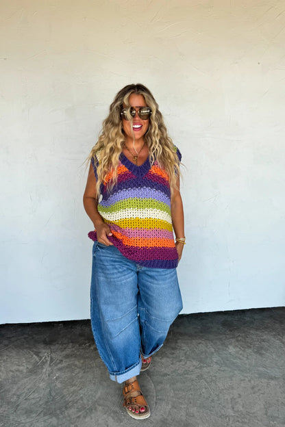 Charlotte Sweater Vest (Purple)