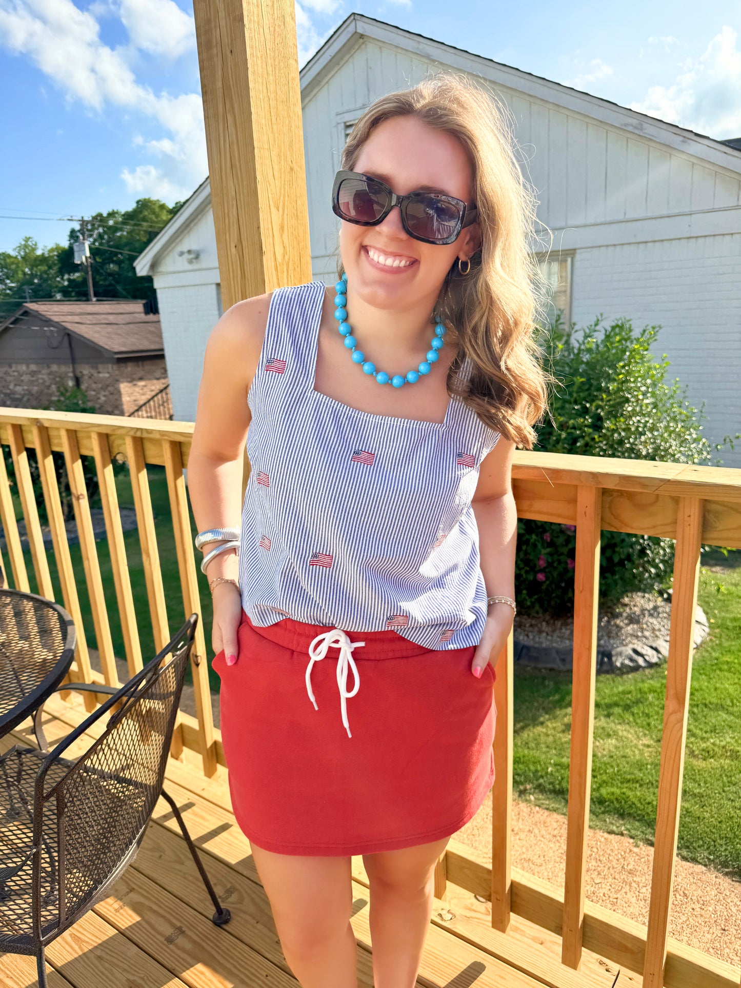 Sunday Edition Flag Tank (Blue)