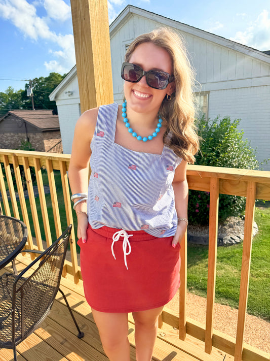 Sunday Edition Flag Tank (Blue)
